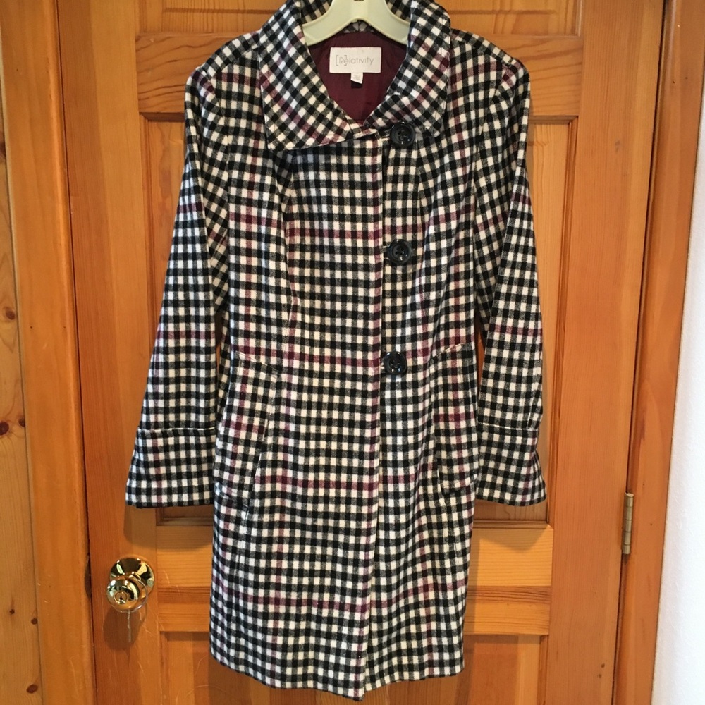 Relativity Plaid Peacoat